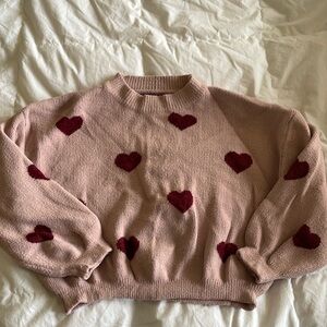 CHICWISH: HEAR YOUR HEART BEATING CROPPED SWEATER